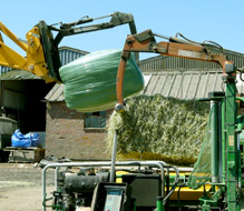 Haylage baling at Crux Easton
